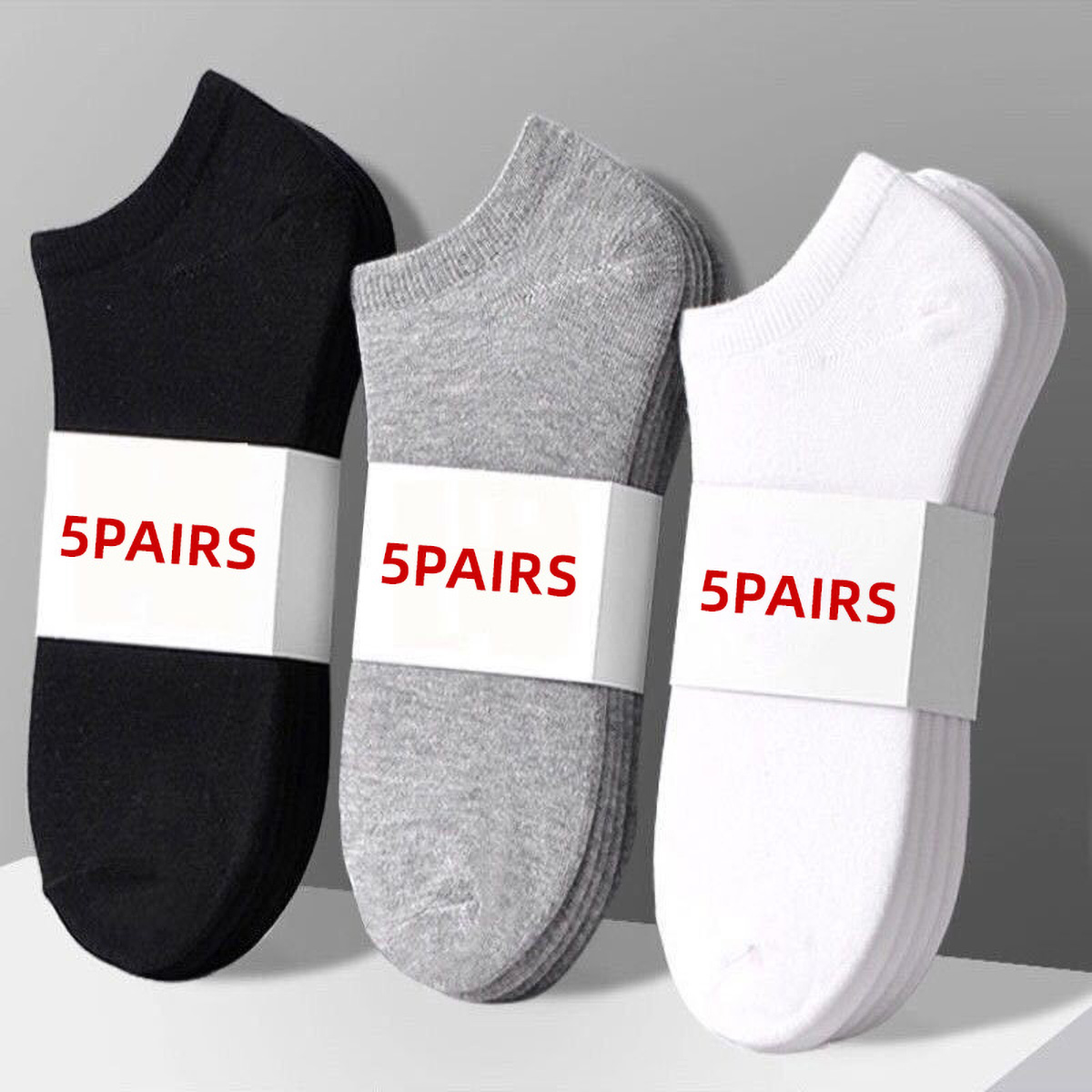 Socks Ankle Men - 5 Par Unisexowe Skarpetki Stopki w