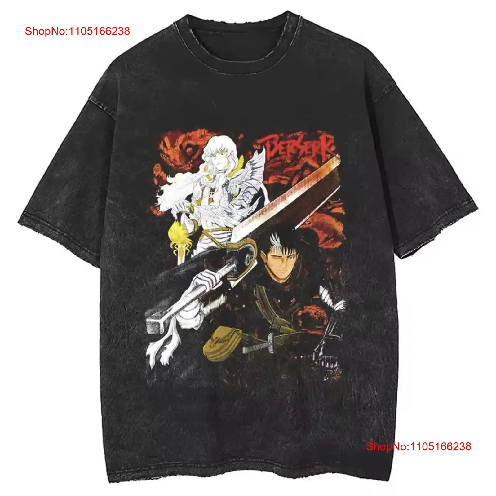 Xl Men'S Fashion - Koszulka Berserk Anime Czarna Rozmiar XL