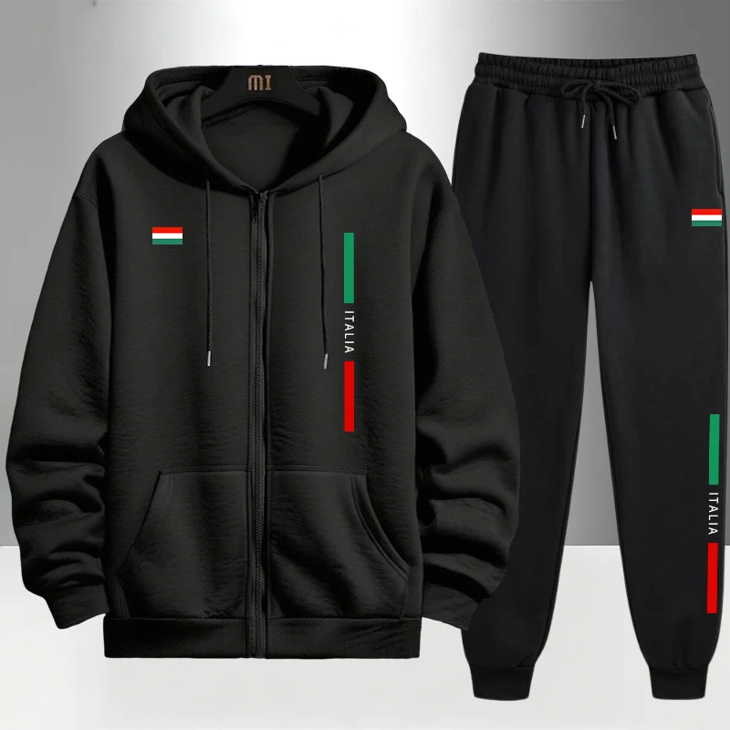 Mens Fashion Urban - Włoski Zestaw Męski: Bluza z Kapturem