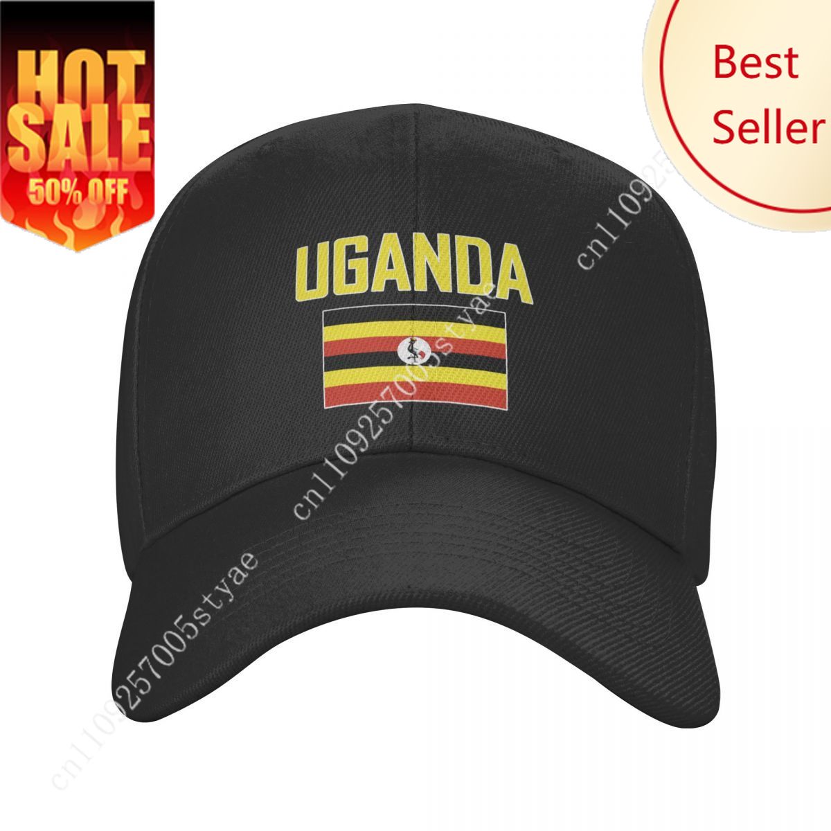 Men Fashion Uganda - Czapka z flagą Ugandy Męska Damska