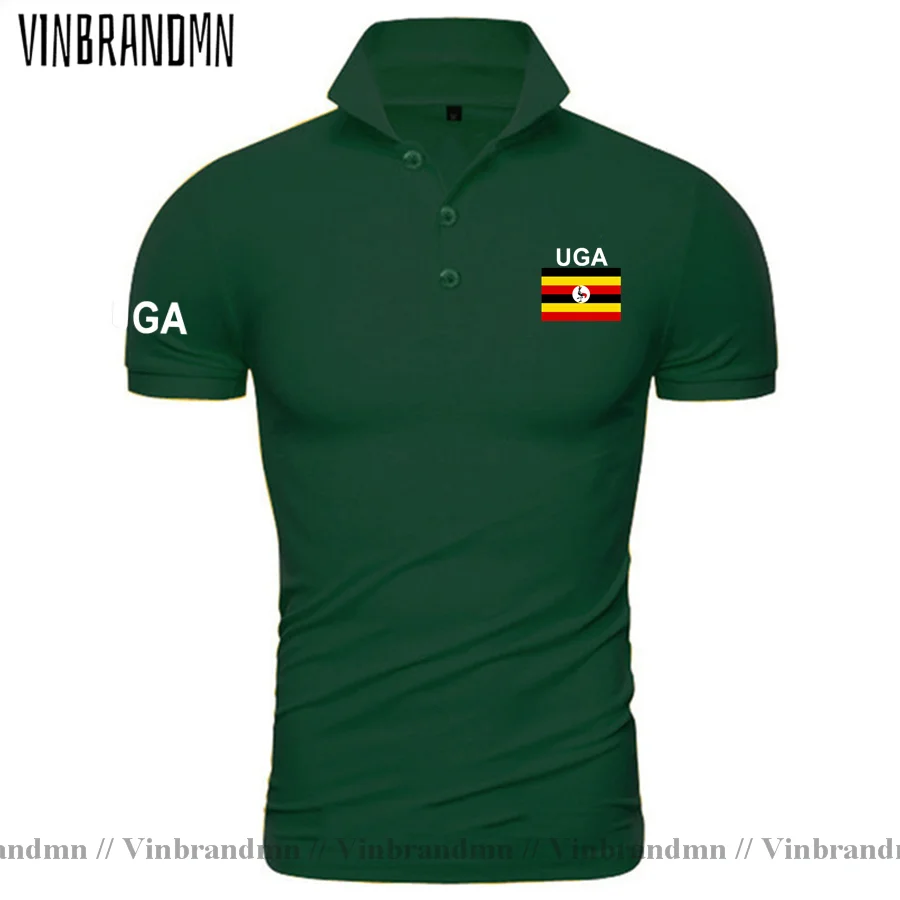 Men Fashion Uganda - Uganda Ugandyjskie koszulki polo męskie krótki