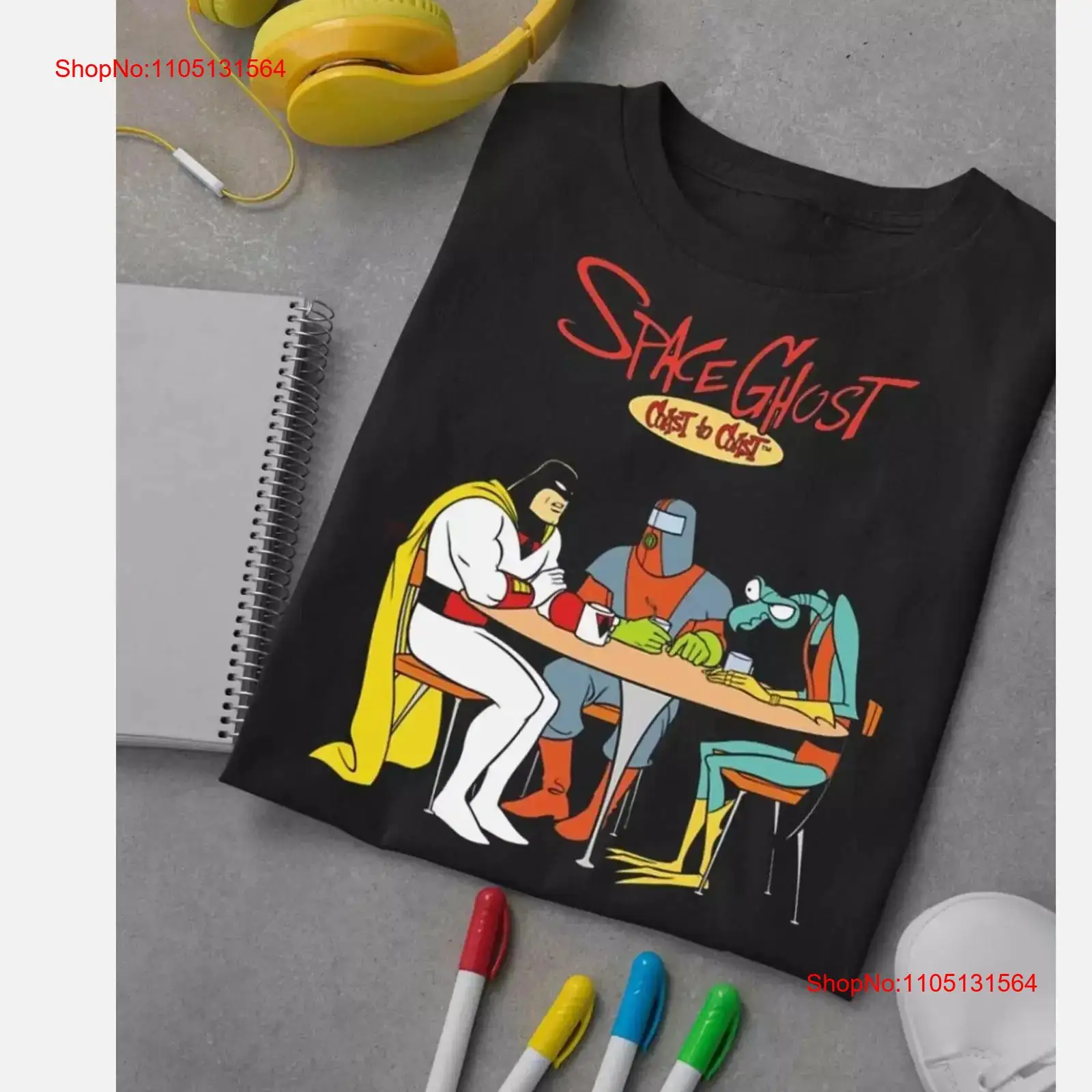 Mens Fashion Black Shirt - NOWA koszulka Space Ghost Coast z