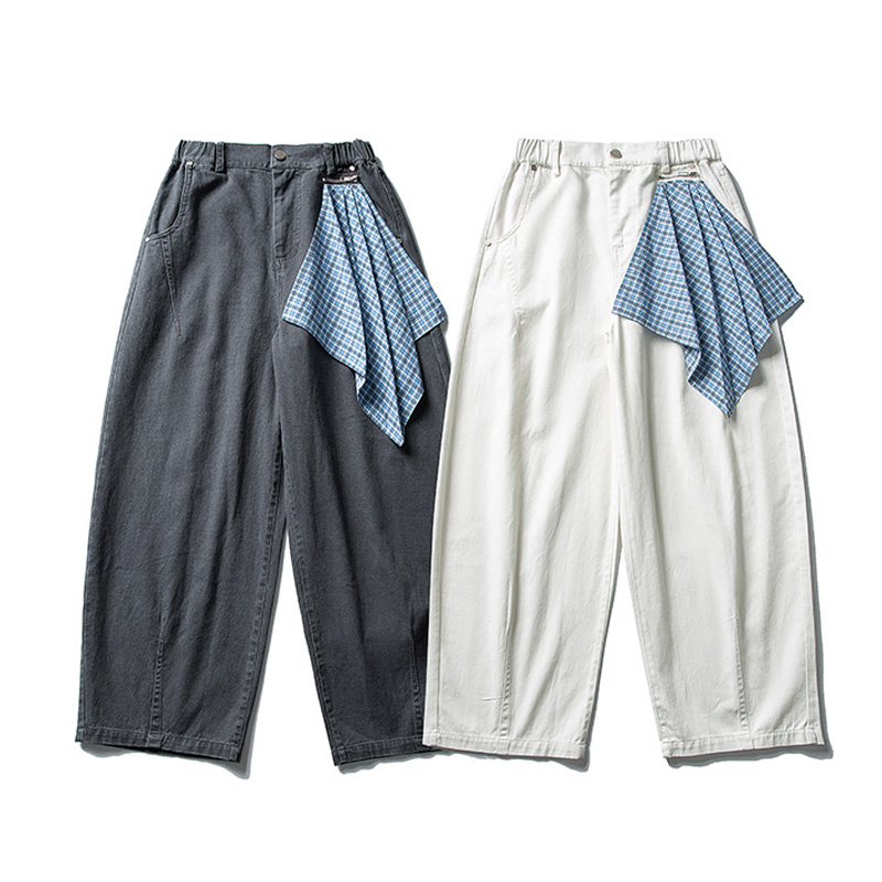 Men'S Fashion With Baggy Jeans - Męskie jesienne japońskie spodnie jeansowe cargo