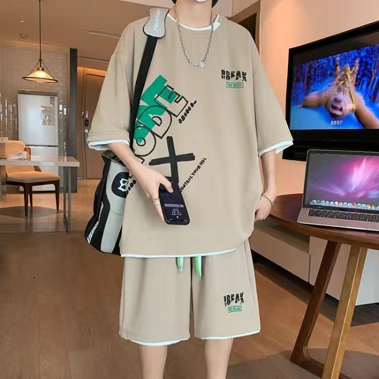 Mens Fashion Clothes - Męski, sportowy zestaw casualowy 2-częściowy, moda
