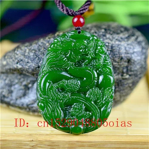 Men'S Fashion - Naturalna zieleń chiński Jade wisiorek w