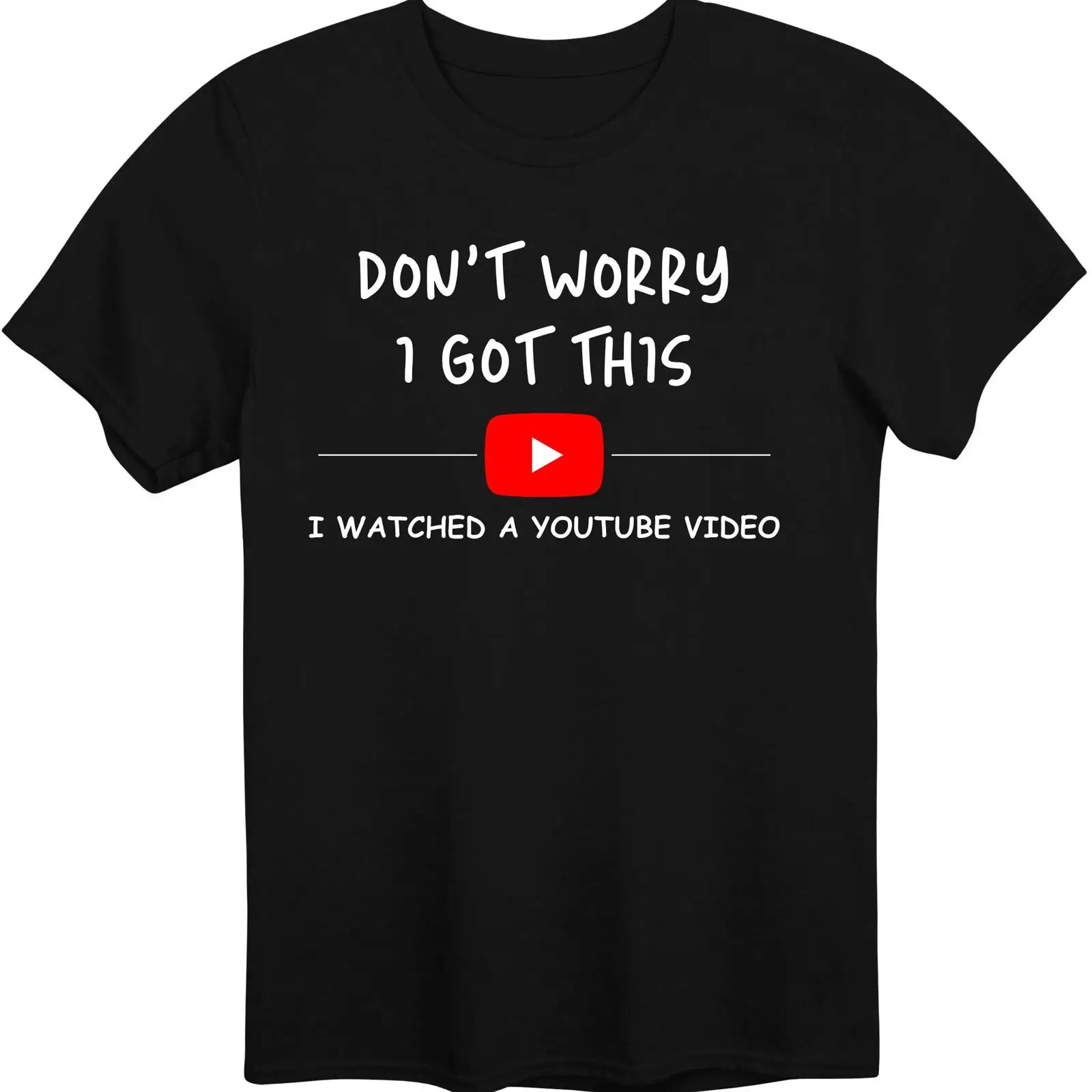 Men'S Fashion Youtube - Koszulka z certyfikatem YouTube „Don't Worry”