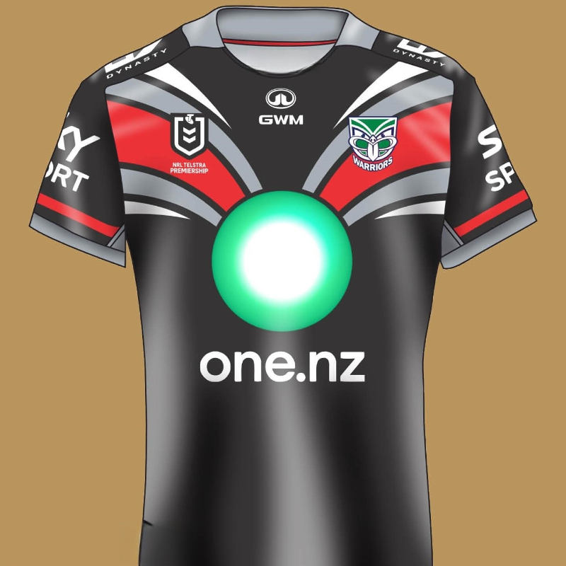 Mens Fashion Rugby Shirts - Koszulka rugby Nowa Zelandia Warriors na