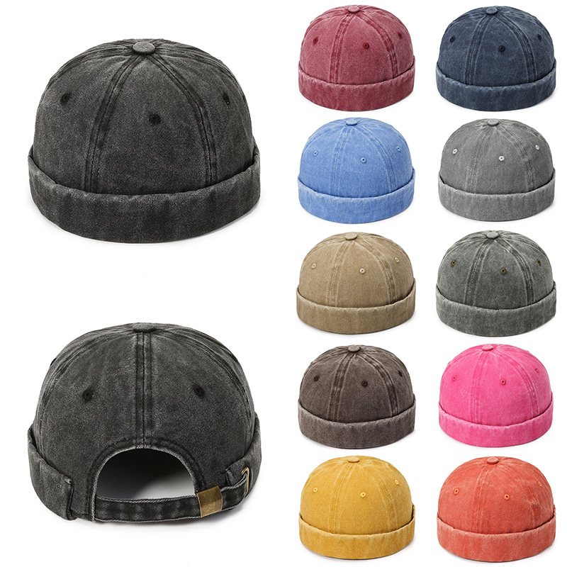 Mens Fashion Bucket Hat - Modna dżinsowa czapka dockerka bez daszka,
