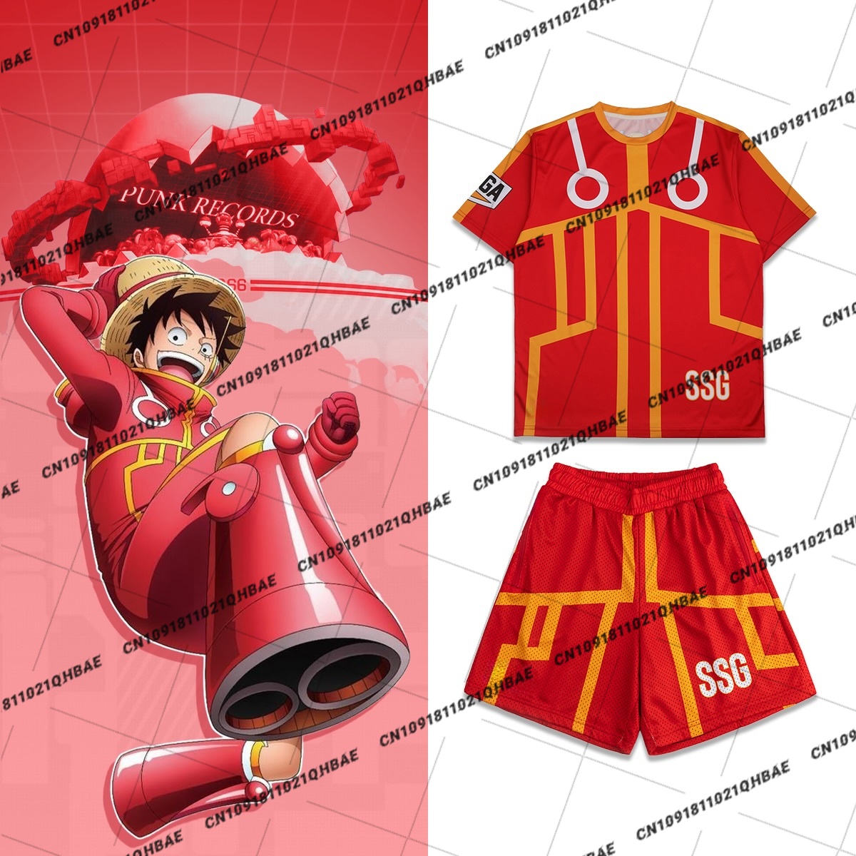 Mens Fashion Clothes - Nowy zestaw dla fanów anime: Monkey