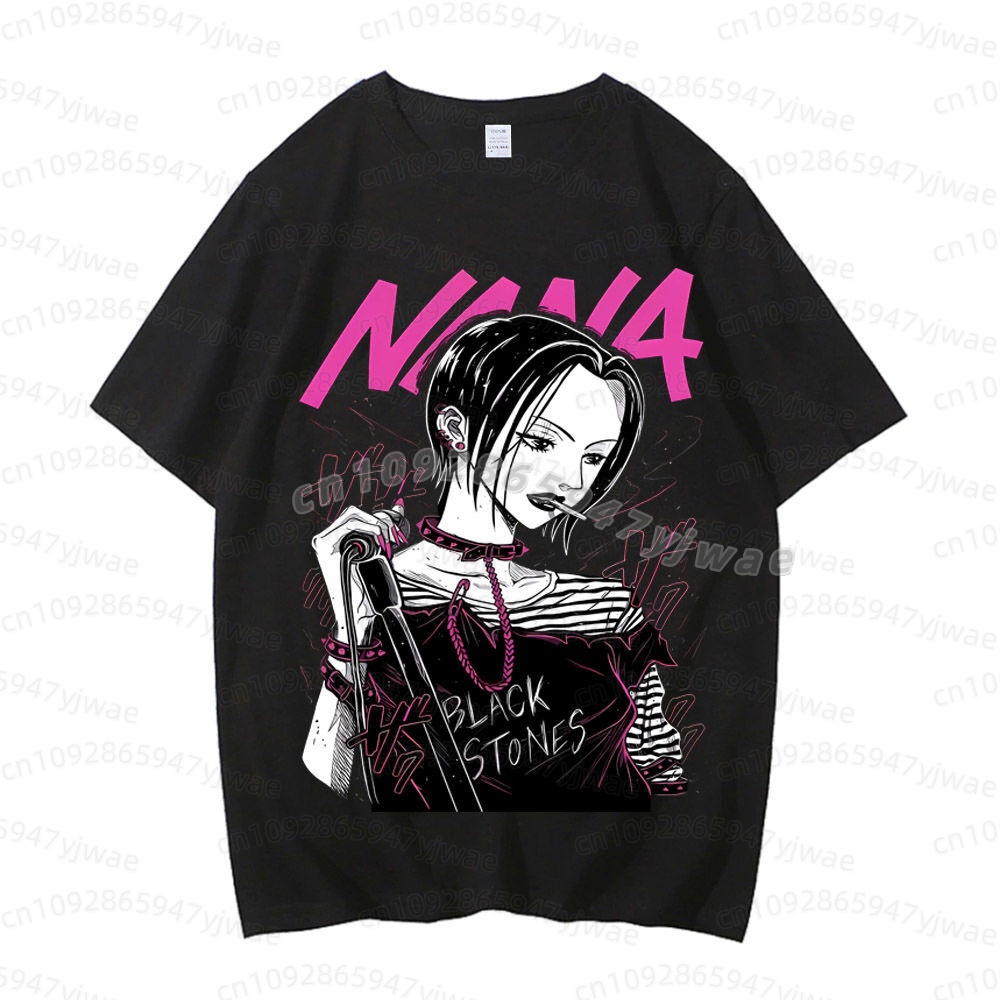 Mens Fashion Black Shirt - Koszulka damska/męska z nadrukiem Nana Osaki,