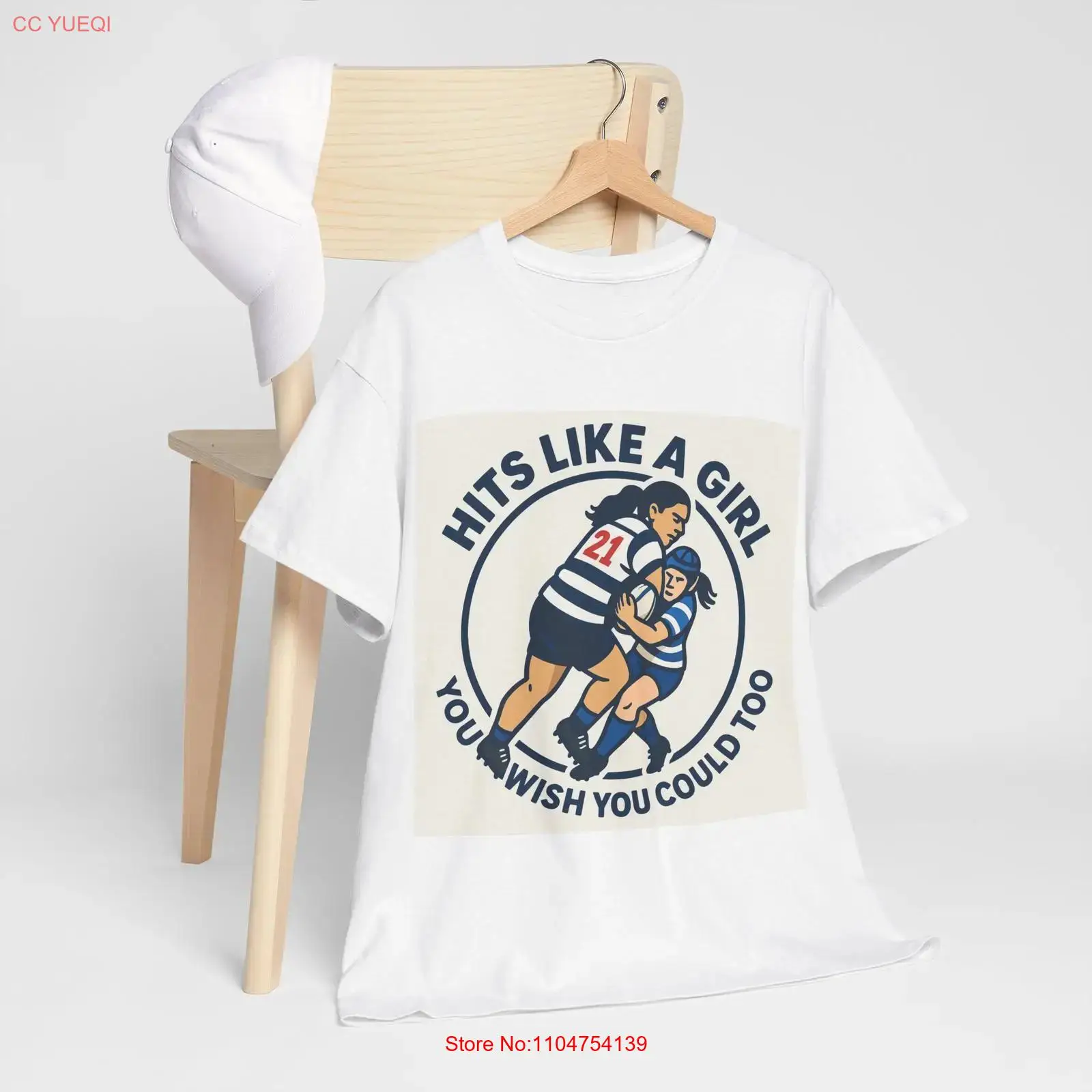 Mens Fashion Rugby Shirts - Koszulka bawełniana rugbyowa z nadrukiem Hits