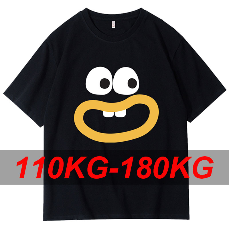 Mens Fashion Black Shirt - Letnia koszulka męska plus size 7XL