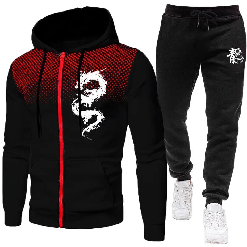 Mens Fashion Urban - Nowość 2026: Męski dres z nadrukiem