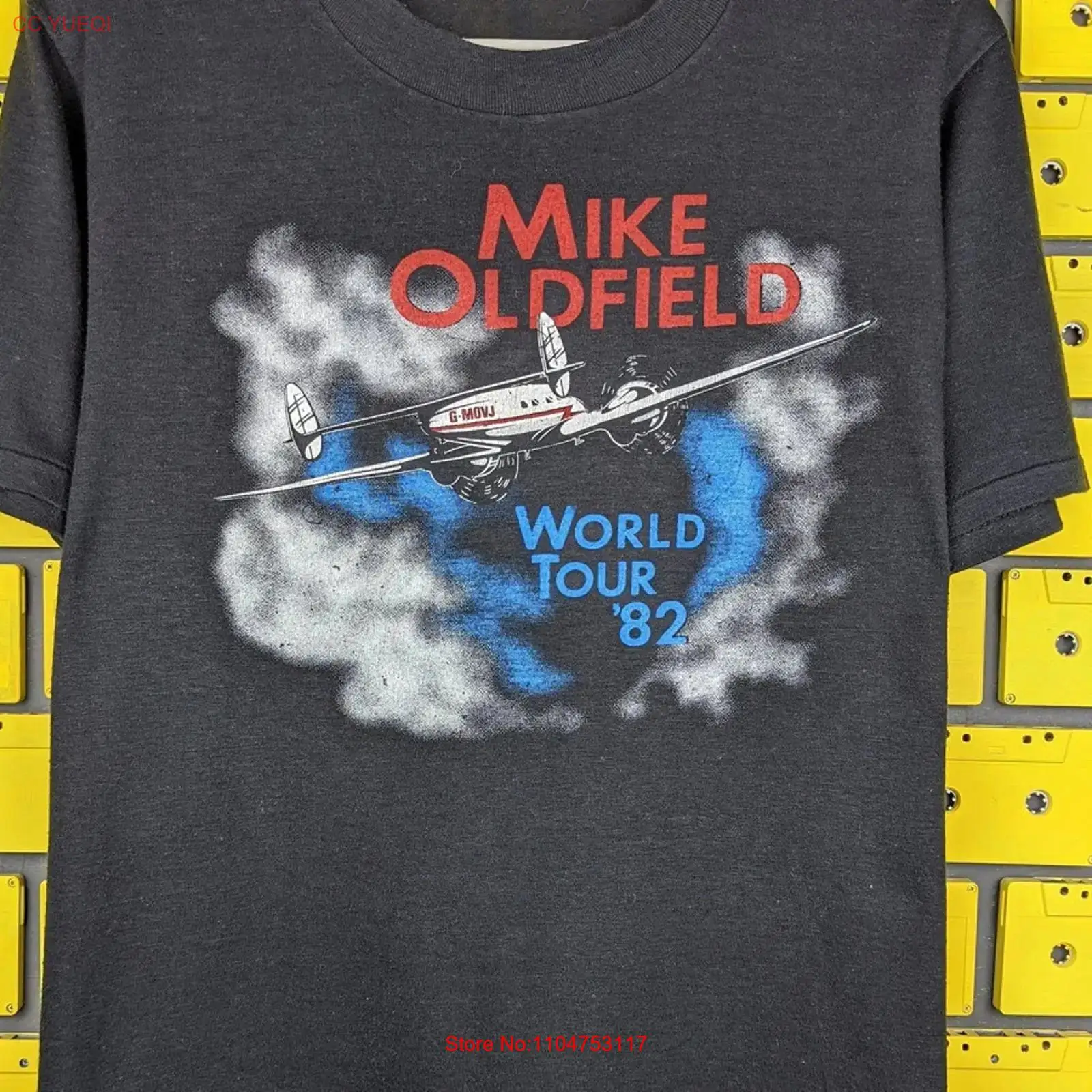 Mens Fashion Black Shirt - Koszulka Mike Oldfield WORLD TOUR czarna