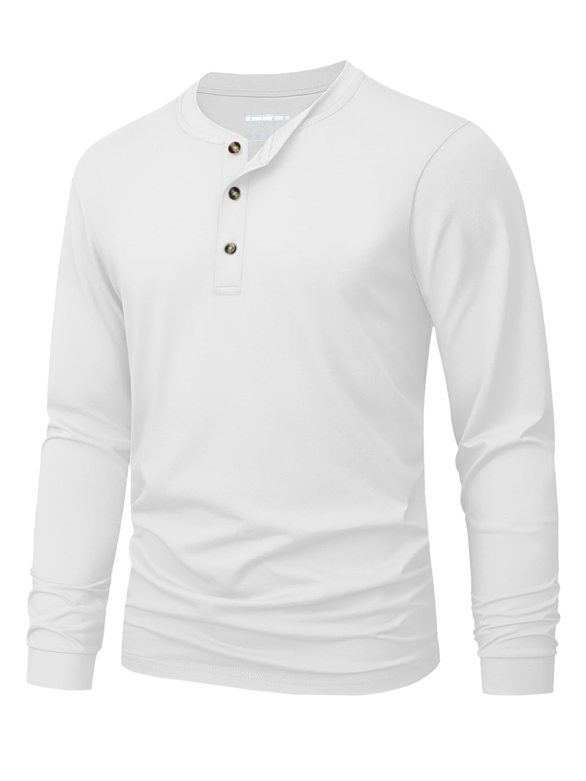 Men'S Fashion Essentials - Męska koszulka Henley, prosta, jednokolorowa, z
