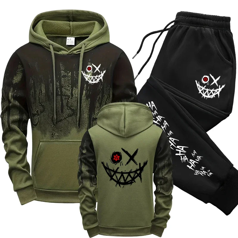 Mens Fashion Workwear - Jesienno-zimowy męski codzienny sportowy komplet dresowy