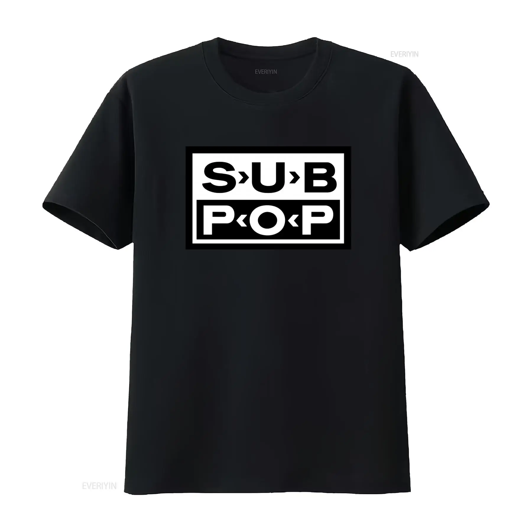 Koszulka Sub Pop Logo, czarna  – Mens Fashion Black Shirt recenzja i cena