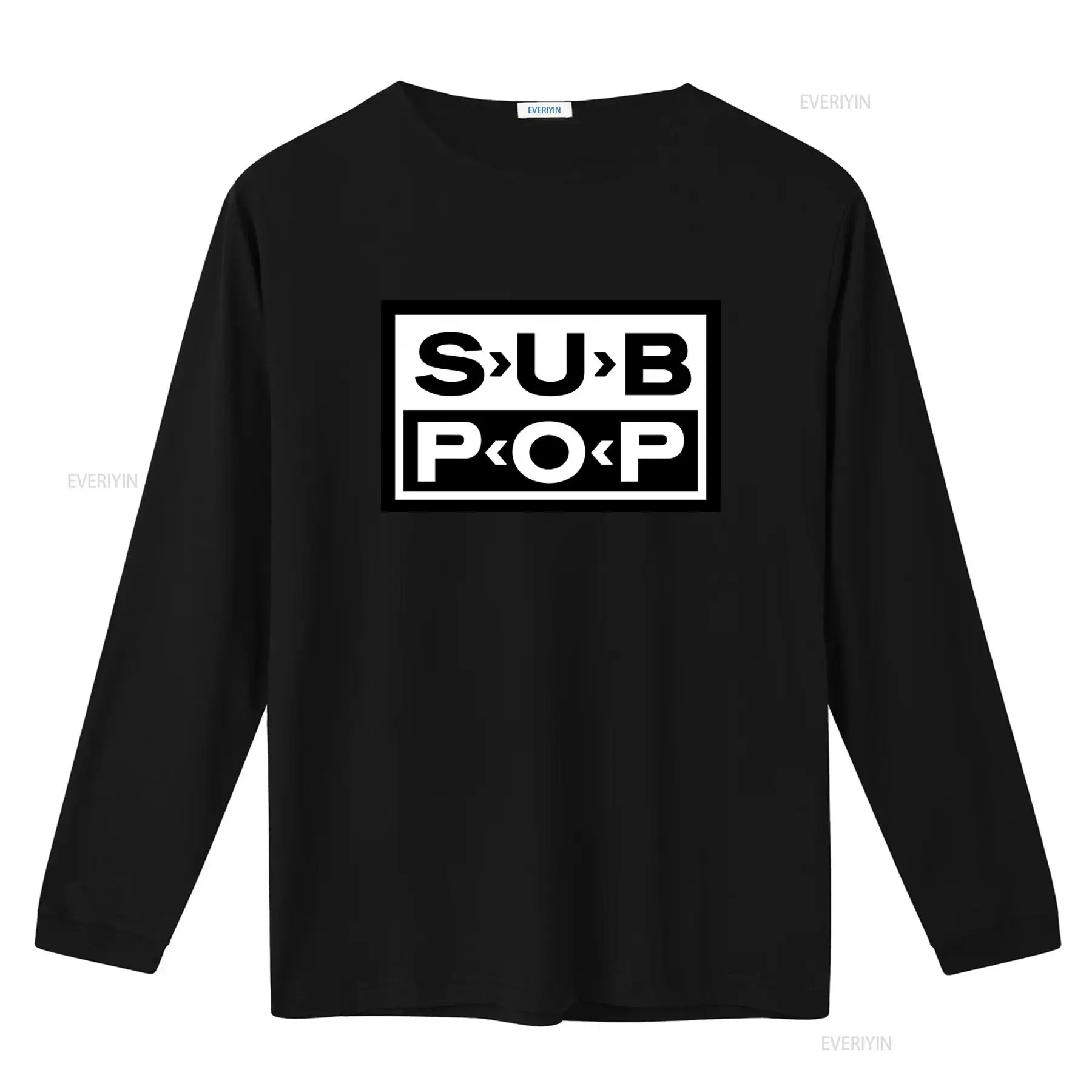 Koszulka Sub Pop Logo, czarna  – Mens Fashion Black Shirt recenzja i cena