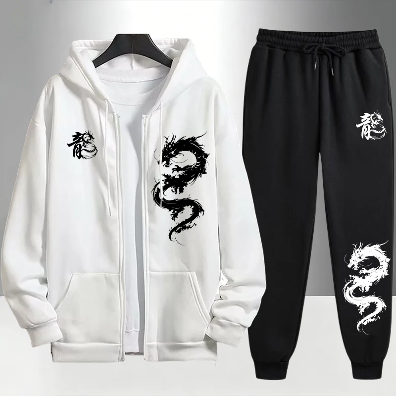 Męski dres z nadrukiem chiński – Mens Fashion Urban recenzja i cena