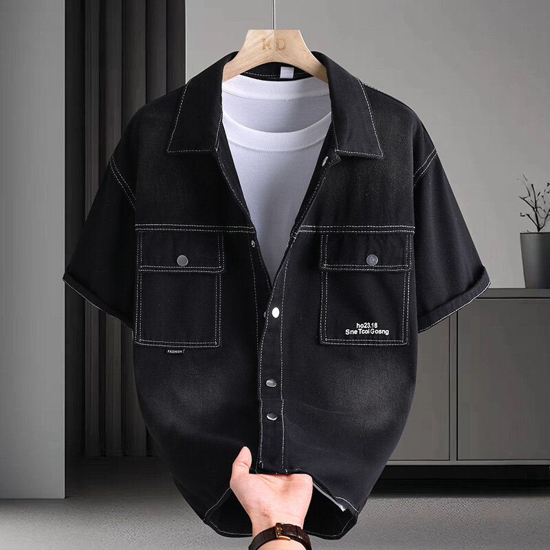 Męska koszula dżinsowa, letnia – Mens Fashion Urban recenzja i cena