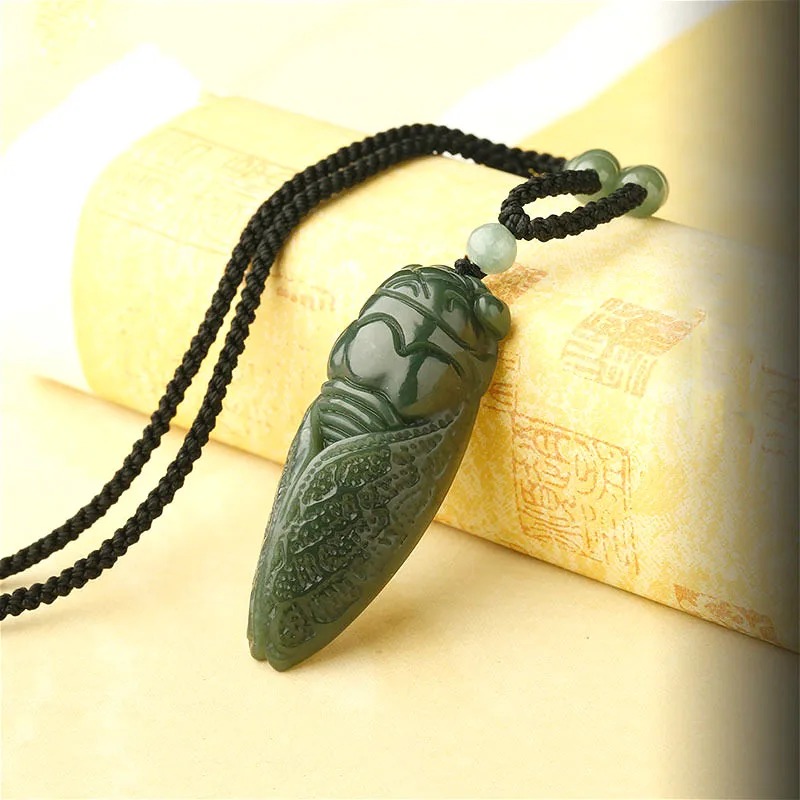 Naturalny Hetian Jade cykada w – Men'S Fashion recenzja i cena