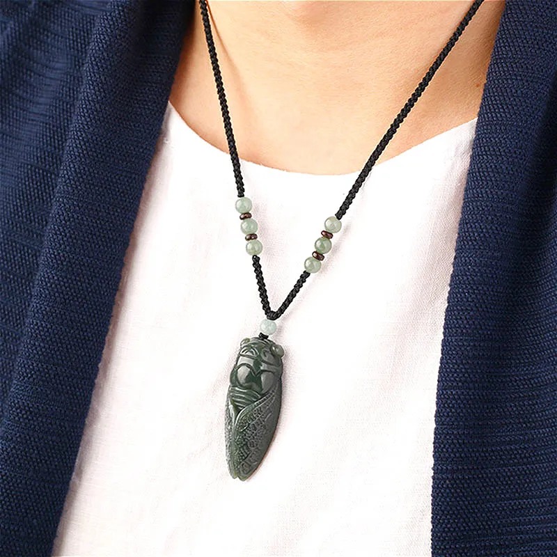 Naturalny Hetian Jade cykada w – Men'S Fashion recenzja i cena