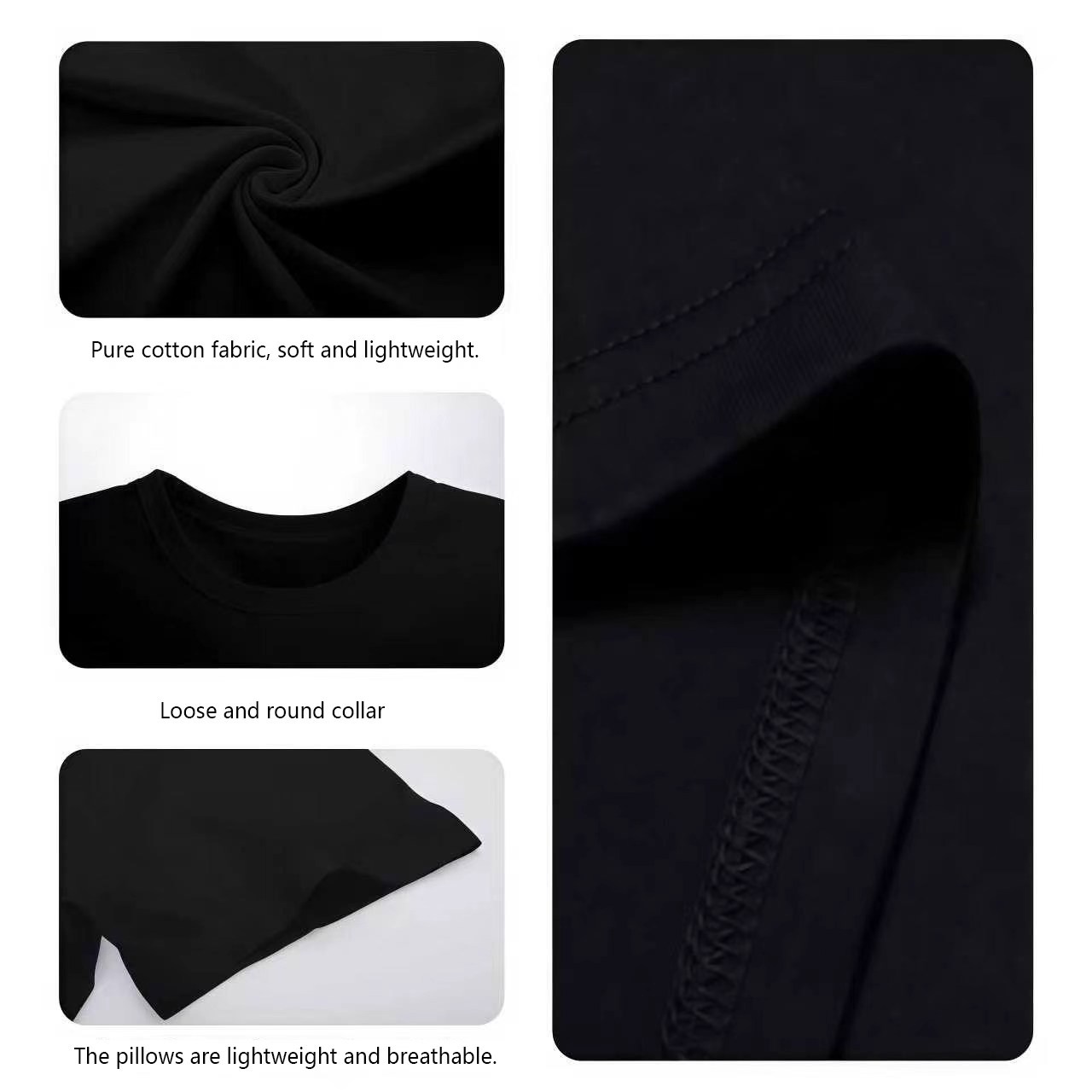 Bawełniana męska modna koszulk – Mens Fashion Black Shirt recenzja i cena