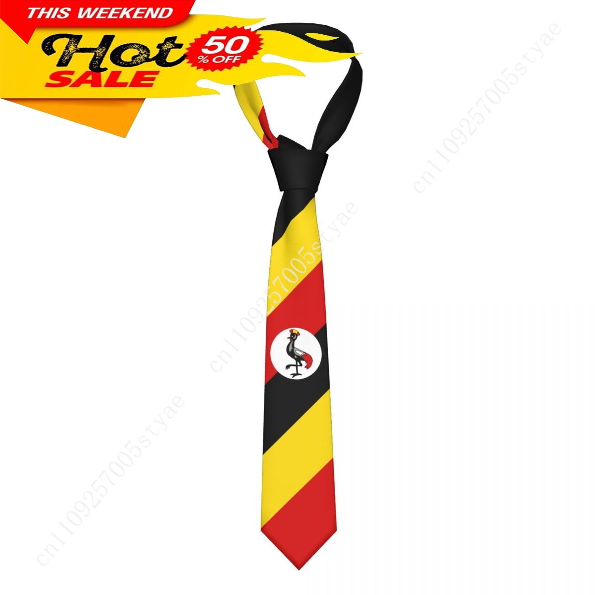 Krawat z flagą Ugandy, emblema – Men Fashion Uganda recenzja i cena