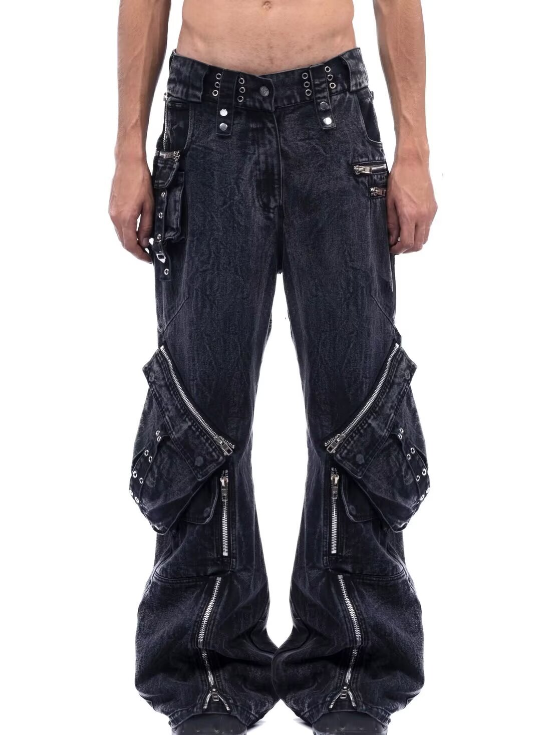 Czarne jeansy Y2K w stylu goty – Men'S Fashion With Baggy Jeans recenzja i cena