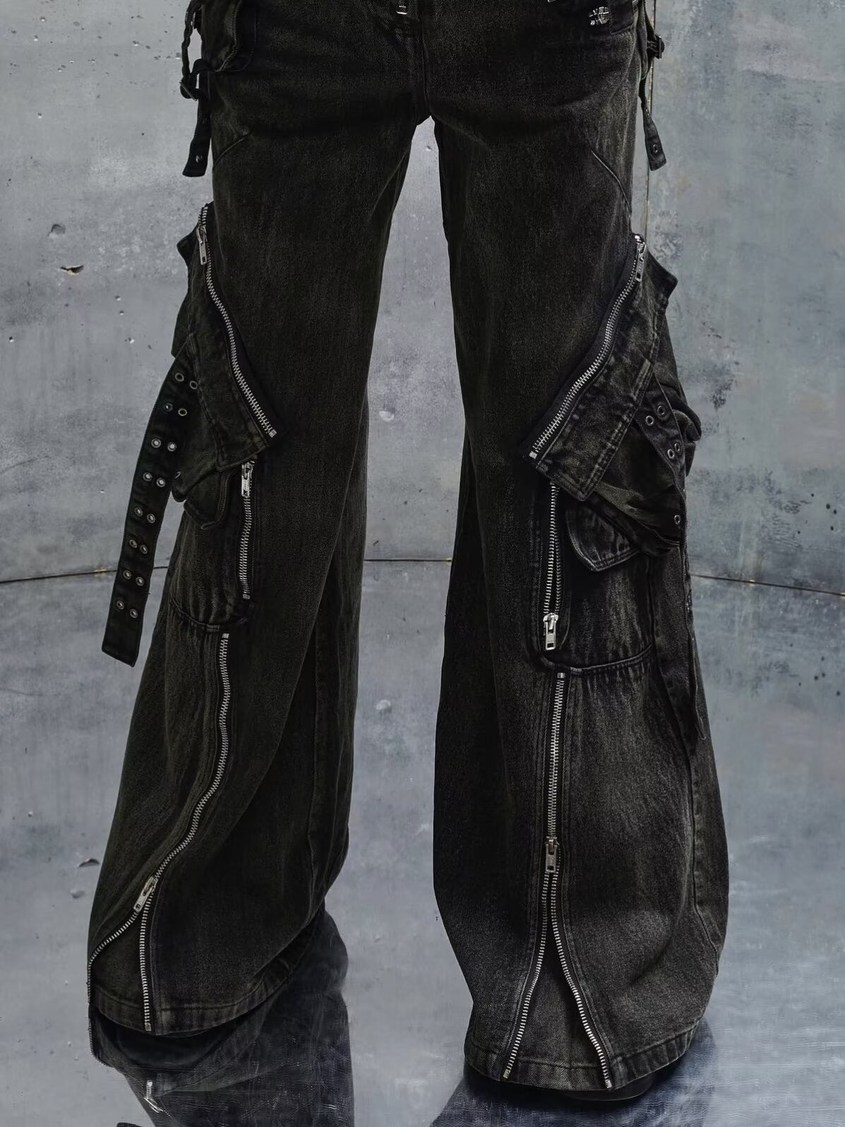 Czarne jeansy Y2K w stylu goty – Men'S Fashion With Baggy Jeans recenzja i cena