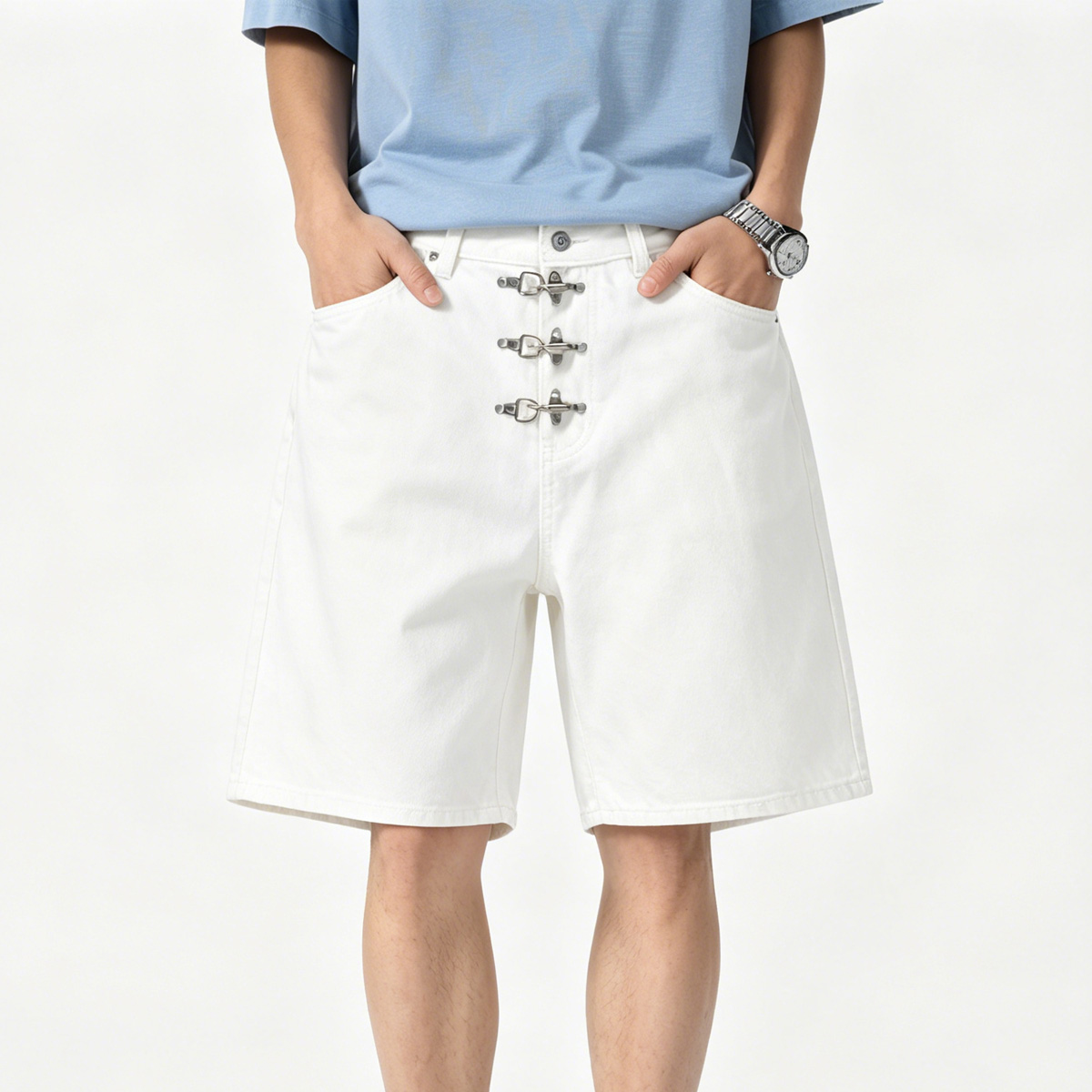 Krótkie, luźne jeansy męskie z – Men'S Fashion With Baggy Jeans recenzja i cena