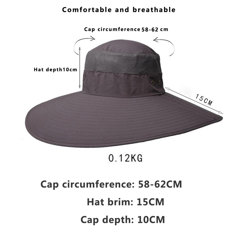 Gorący męski 15CM duży kapelus – Mens Fashion Bucket Hat recenzja i cena