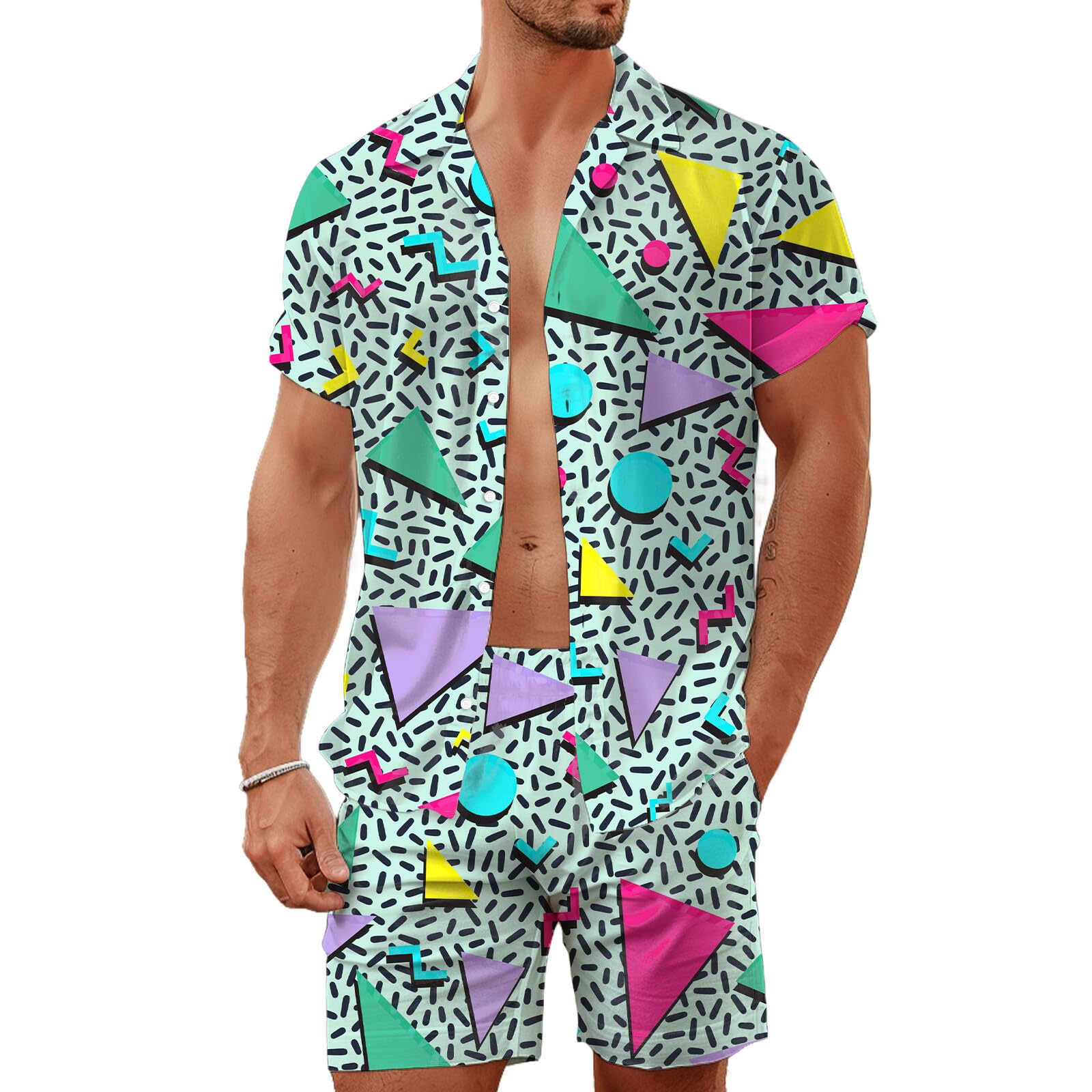 Letnie nieregularne geometrycz – Men'S Fashion Essentials recenzja i cena