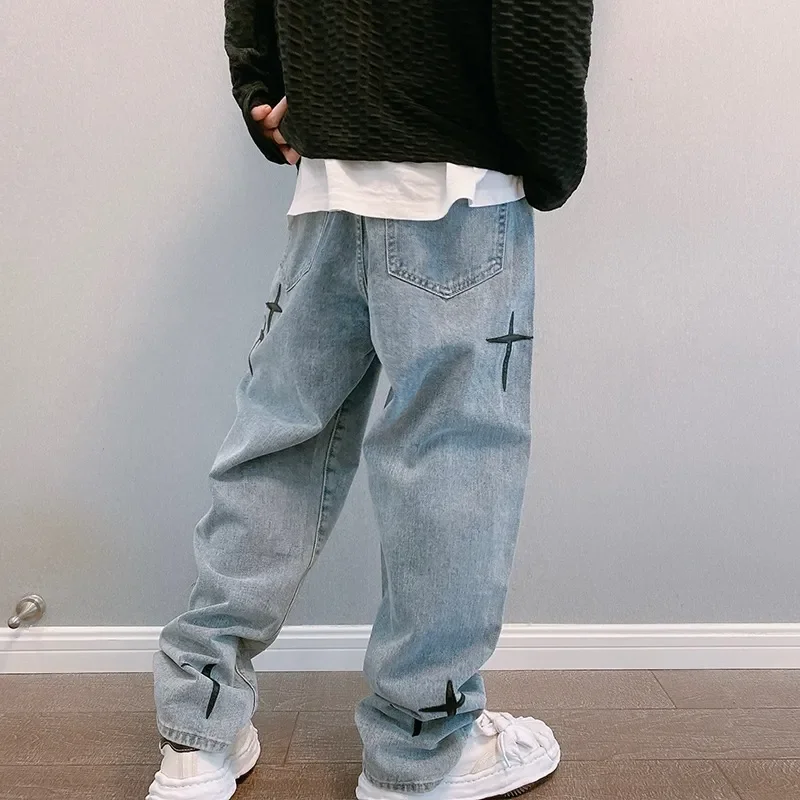 Dżinsy męskie spodnie Cargo z  – Men'S Fashion With Baggy Jeans recenzja i cena
