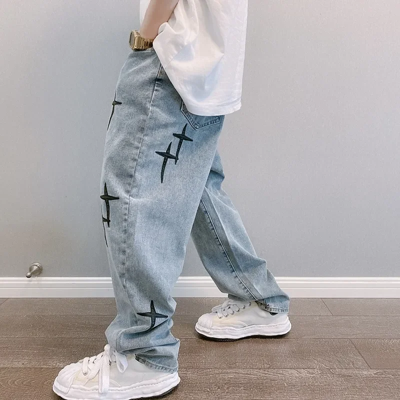 Dżinsy męskie spodnie Cargo z  – Men'S Fashion With Baggy Jeans recenzja i cena