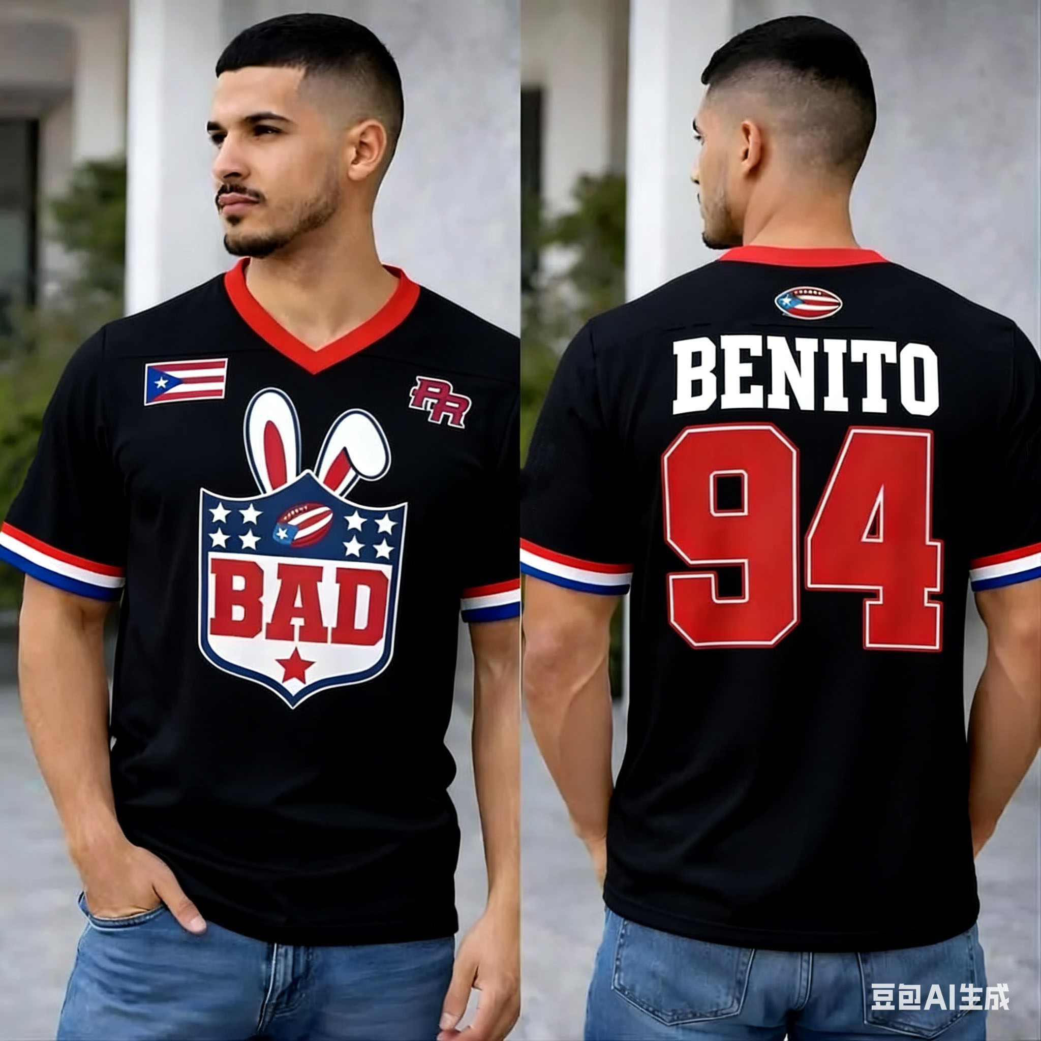 Koszulka rugby Team Benito 94  – Mens Fashion Rugby Shirts recenzja i cena