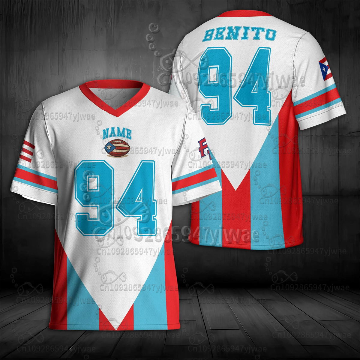 Koszulka rugby Team Benito 94  – Mens Fashion Rugby Shirts recenzja i cena